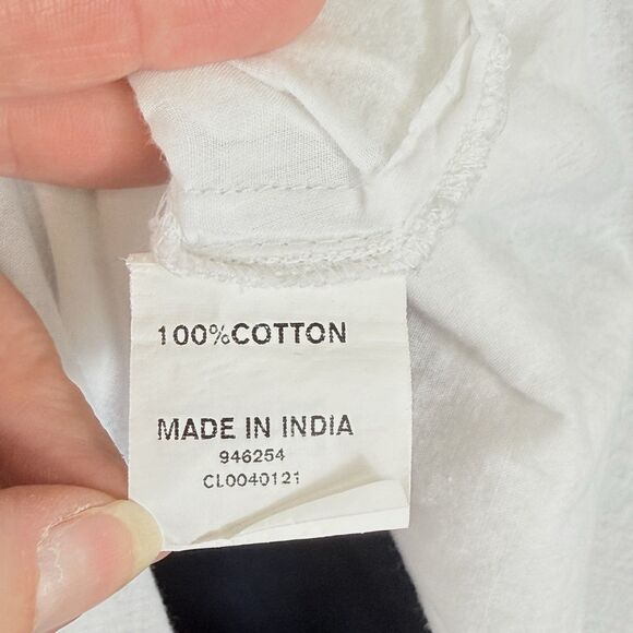 eShakti Women's XL 16 Blue White Stripe Sleeveless Nautical Fit Flare Dress - Picture 7 of 7